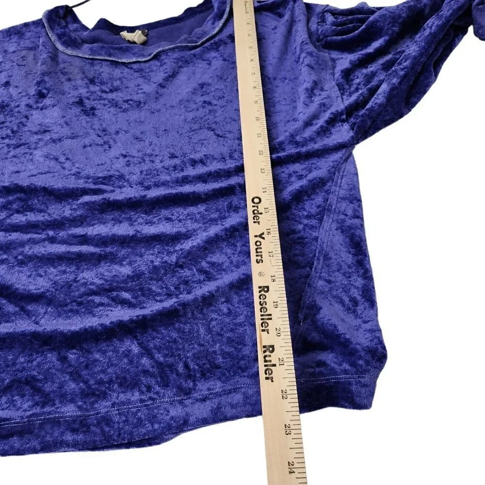 We the Free People Sweater Petite Small‎ SP Purple Night Milan Crushed Velvet